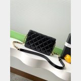 High Quality AS5618 Black Mini Flap 2024/25 Bag