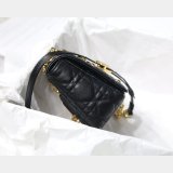 Replica Handbag Store Dior Caro 20cm Bag Black Supple Cannage Calfskin