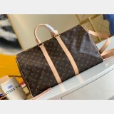 Louis Vuitton Replica 45/50/55cm Keepall Bandouliere Monogram Eclipse M41418 Canvas