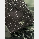 Luxury Prada Rivet Bucket Bag 1BE067