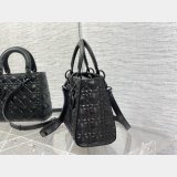 Christian Lady Dior 24cm AAA+ Replica Top Quality Black Bag