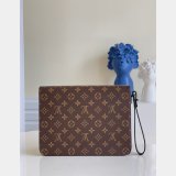 AAAQuality Louis Vuitton S Lock A4 Pouch Monogram Macassar M80560 Bag
