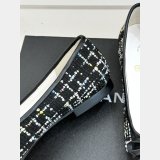 Replica Handbag Store CC Ballet Tweed Leather Flats