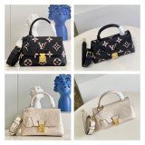 Louis Vuitton Knockoff Madeleine M46008/M45978 Bicolor Monogram Empreinte Leather Bag