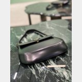 Small Prada Cleo brushed leather shoulder bag with flap