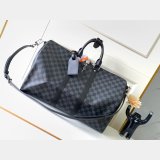 LV Keepall Replica Keepall Bandouliere N41418/N41416/N41413 Damier Graphite Canvas