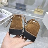 Top loewe Faro lace-up in suede calfskin