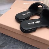 Replica Handbag Store Top Quality Miu Miu Copy Flat Sandals and Slippers Shoes