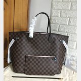 Luxury Louis Vuitton Neverfull M41357 GM Damier Ebene Canvas PINK 40CM