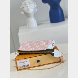 Louis Vuitton Designer Replica Mini Pochette M81284 Khaki/Beige/Cream Accessoires