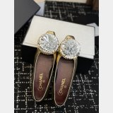 Best 1:1 CC Raffia Camellia Flats