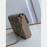 Louis Vuitton Félicie Pochette Monogram Empreinte Leather M69977 Cream Black