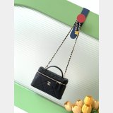 Best AP4936 Grained Shiny Calfskin Vanity Bag