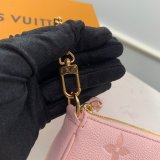 Louis Vuitton Replica Handbag Store Mini Pochette Accessoires Monogram Empreinte Leather M80501 Pink