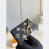 Louis Vuitton Knockoff M80885 Sale Key Pouch Monogram Empreinte Leather Black