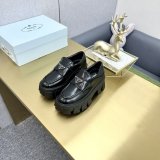 Brushed leather Monolith loafers