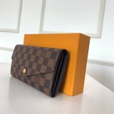 AAA+ LV N60114/N63209 Sarah Wallet Damier Ebene