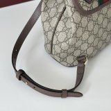 Gucci Ophidia Small Backpack In Beige And Brown GG Fabric 836854 Bag