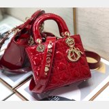 Best DIOR LADY MY ABC Replica Handbag Store PATENT LEATHER HANDBAG 20cm