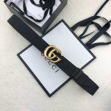 AAA+ Gucci 38mm Replica GG sliver/golden black Belt