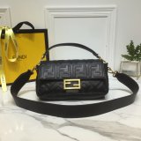 Fendi Baguette Medium Bag 8BS600 Black/white