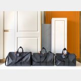 LV Keepall Replica Keepall Bandouliere N41418/N41416/N41413 Damier Graphite Canvas