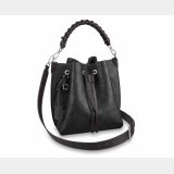 High Quality M55800 Louis Vuitton Muria Mahina Leather Black Bag