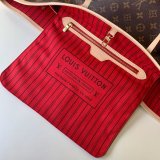High Quality Louisy Vuittun Monogram Canvas Neverfull GM red Bag 40CM