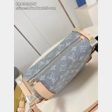 Louis Vuitton M13285 Side Trunk MM Bag Luxury Monogram Denim Grey