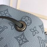 Fake M55906 Louis Vuitton Muria Mahina Leather Vert Lagon Bag