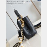 Louis Vuitton Black Lizard Pearl Chain M48865 Capucines Bag
