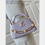 Louis Vuitton The Capucines Light Purple Pearl Flower M48865 Bag
