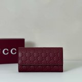 Gucci Rosso Ancora GG Emblem Continental 847210 Wallet