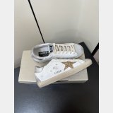 Women Super-Star with gold glitter star and ice-gray suede inserts