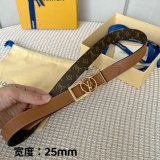 Designer Louis Vuitton Dauphine 25mm Reversible Belt
