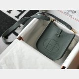 Hermes Mini Evelyne Bag Togo Leather Almond Green