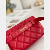 Fashion 1:1 Belt Replica Bag 99009 Lambskin & Gold Metal