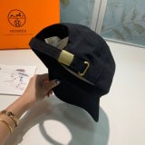 Hermes High Quality Canvas fabric Peaked cap