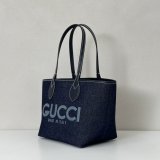 Gucci 820496 Totissima Shoulder Tote GG Denim Replica Bag