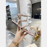Replica Handbag Store VALENTINO ROCKSTUD FLAT CALFSKIN SANDAL WITH STRAPS