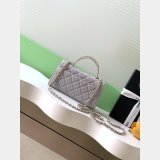 AAA+ AP3238 Flap Phone Holder With Chain Grained Shiny Bag