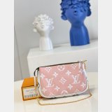 Louis Vuitton Designer Replica Mini Pochette M81284 Khaki/Beige/Cream Accessoires