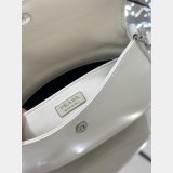 Small Prada Cleo brushed leather shoulder bag with flap