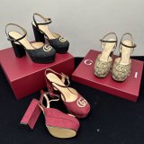 Women's Platform Pump With Double G Canvas