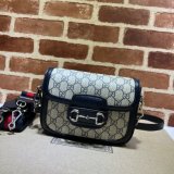 Fake 658574 Gucci Replica Handbag Store Horsebit 1955 GG mini bag