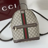Gucci 836856 Ophidia Small Backpack Beige And Brown GG Fabric Bag