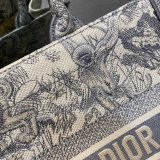 Best Christian Dior CD Book Tote Grey Tiger High Quality Bags