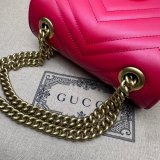 Copy Gucci Replica GG Marmont Shoulder Replica Handbag Store 739682 Luxury Bag