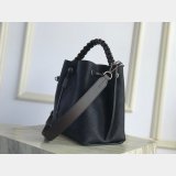 High Quality M55800 Louis Vuitton Muria Mahina Leather Black Bag