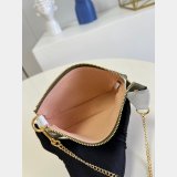 Louis Vuitton Designer Replica Mini Pochette M81284 Khaki/Beige/Cream Accessoires